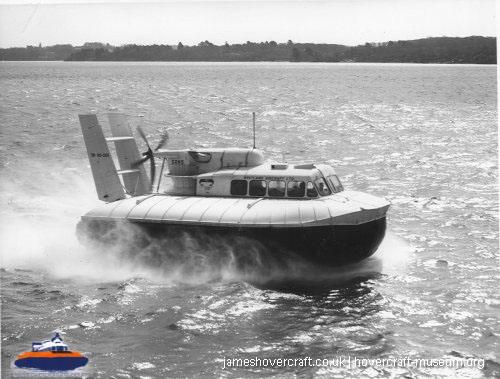 SRN5 with Westland -  (credit: The <a href='http://www.hovercraft-museum.org/' target='_blank'>Hovercraft Museum Trust</a>).